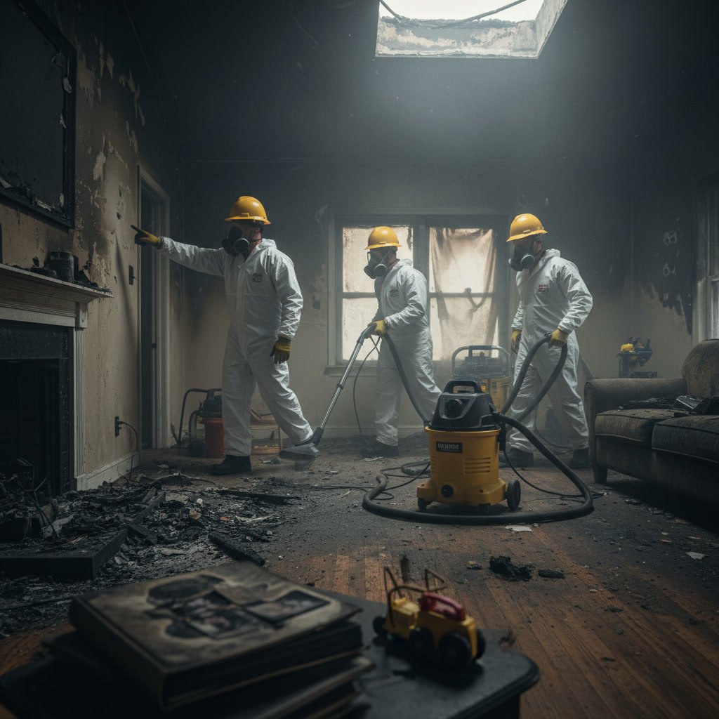 Fire damage assessment and initial property inspection